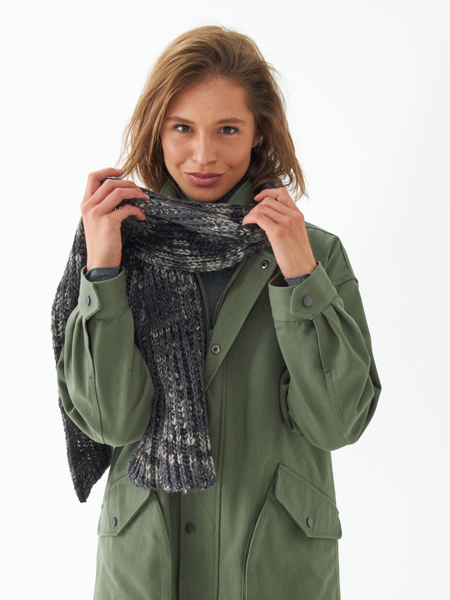 Шарф женский "OVERSIZE DARK GRAY"