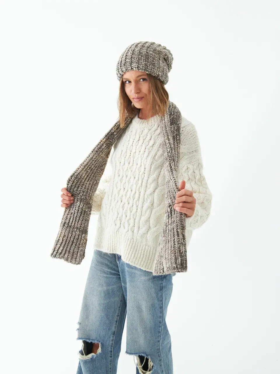 Шарф женский "GRAY OVERSIZE"