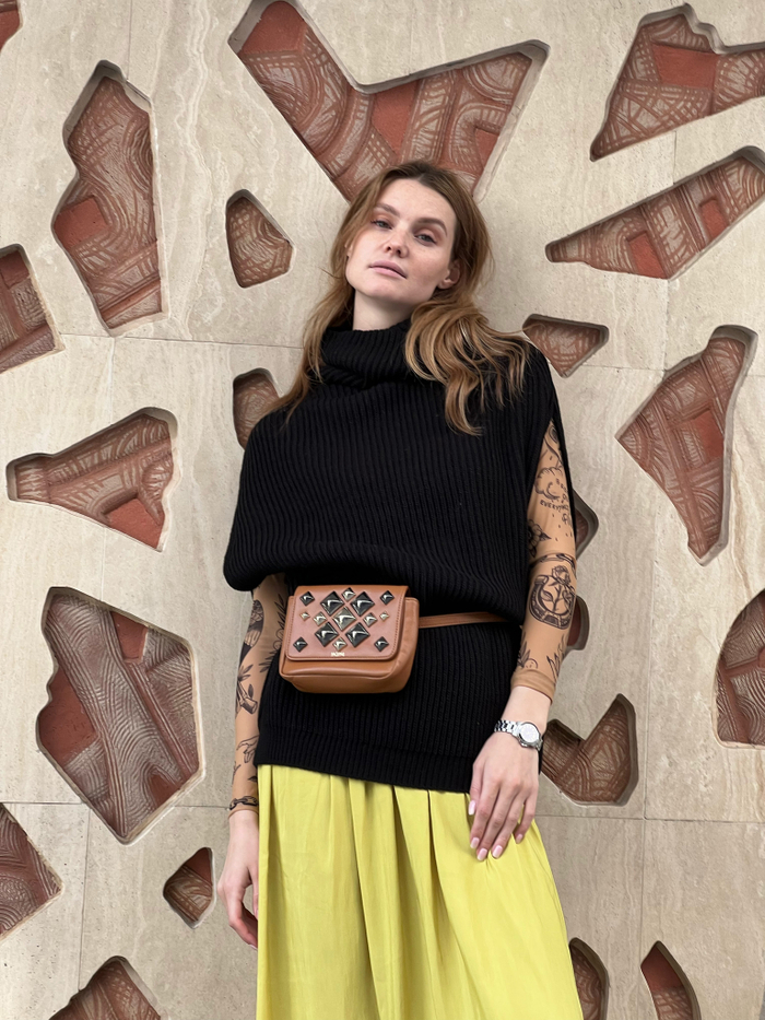 Жилетка женская вязаная "BLACK JACQUELINE"