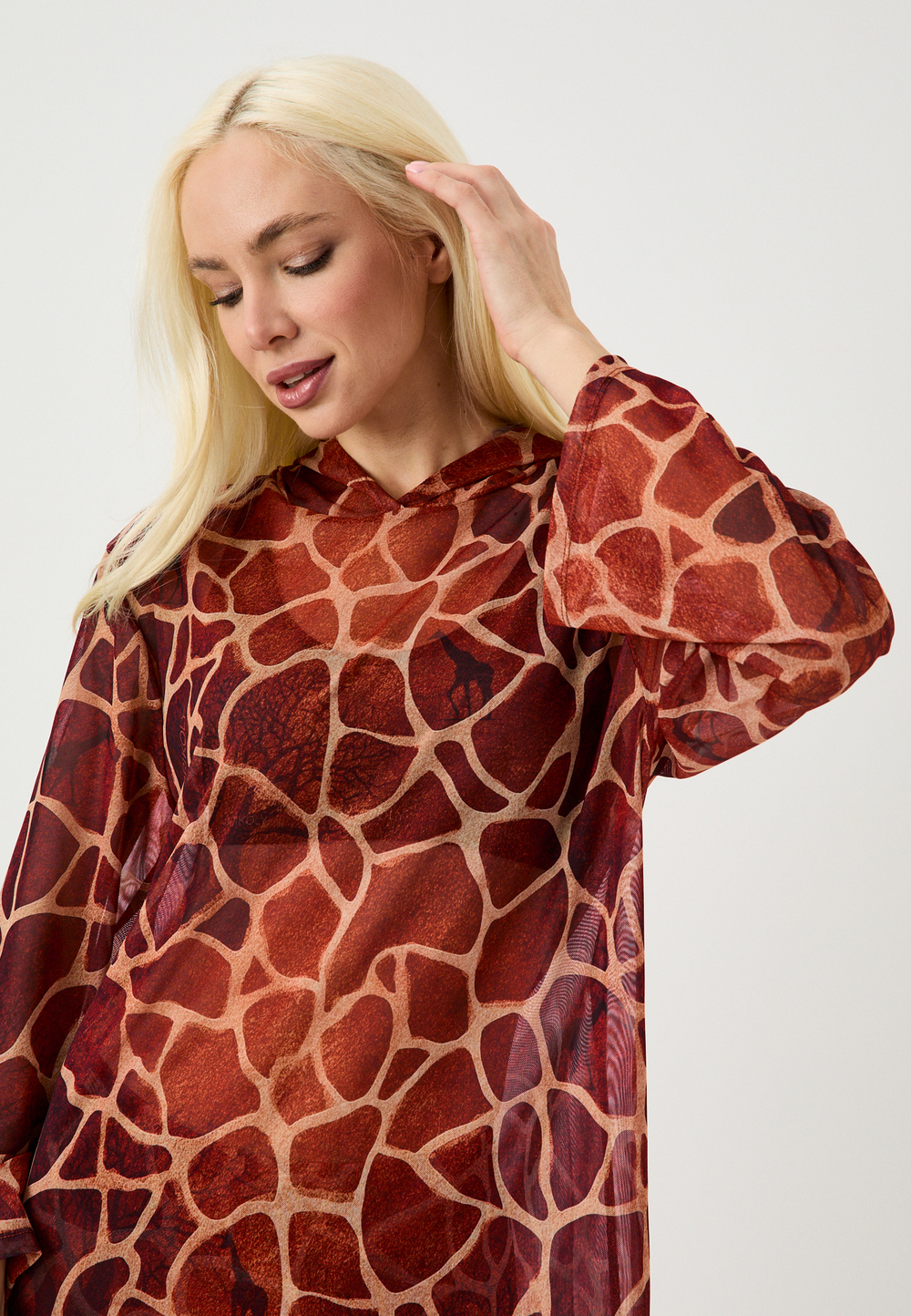 Туника женская короткая из сетки "GIRAFFE"