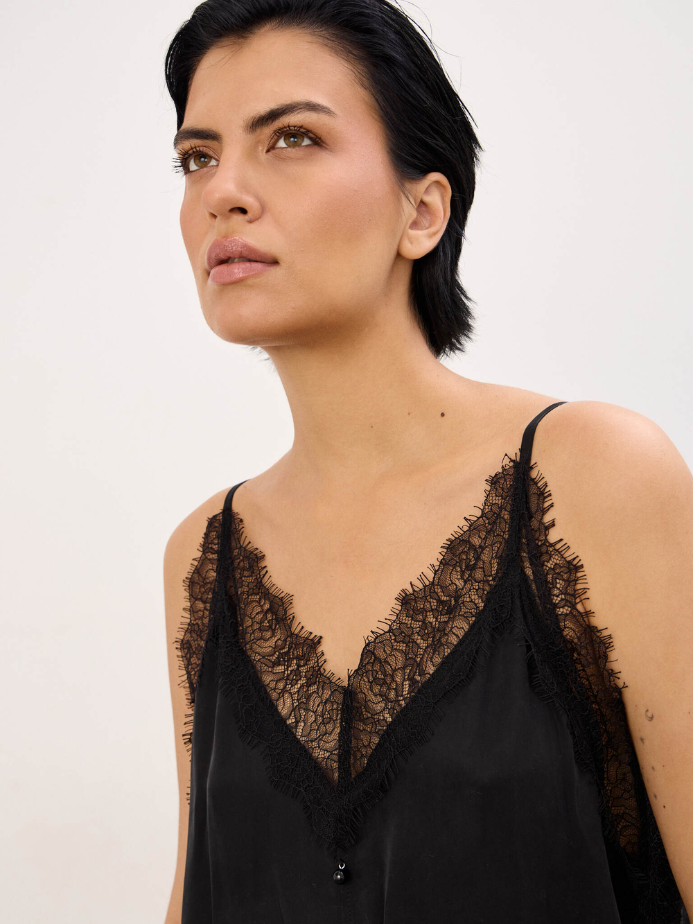 Платье из мокрого шелка "BLACK LACE"