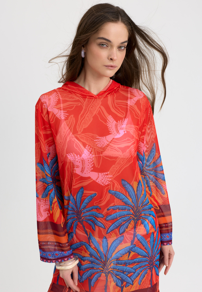 Туника женская короткая из сетки "SHAWL"