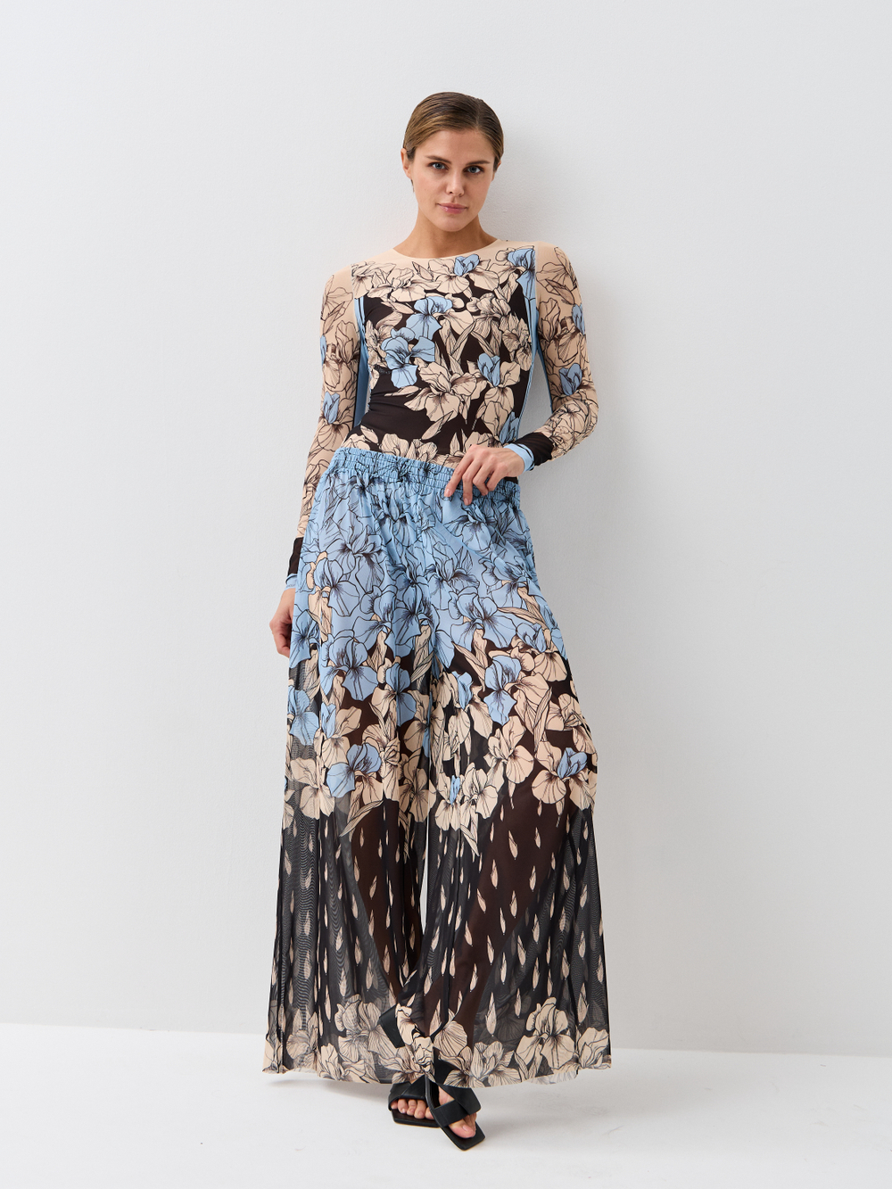 Брюки-палаццо женские пляжные "IRIS"