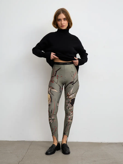 Леггинсы женские с тату "MOON"