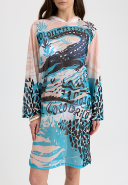 Туника женская короткая из сетки "COCO"