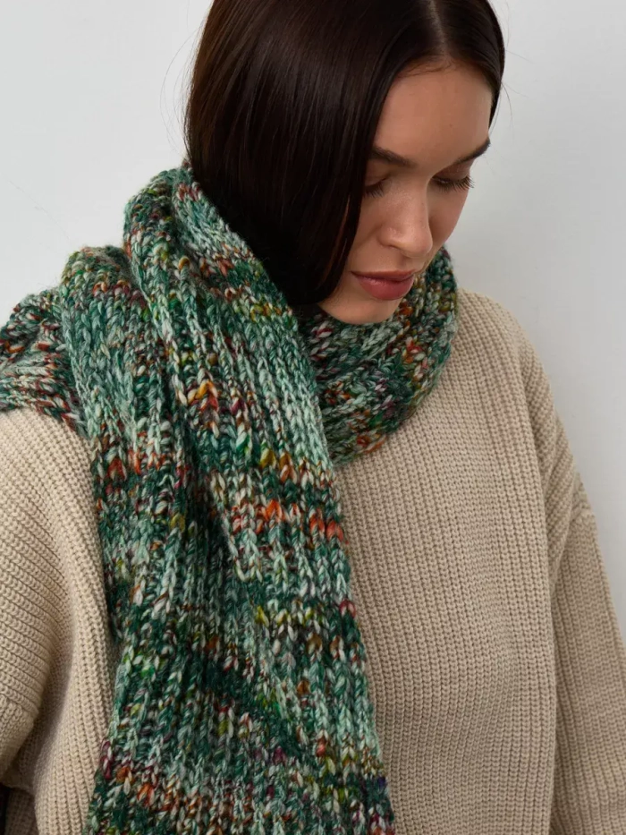 Шарф женский “GREEN&ORANGE”