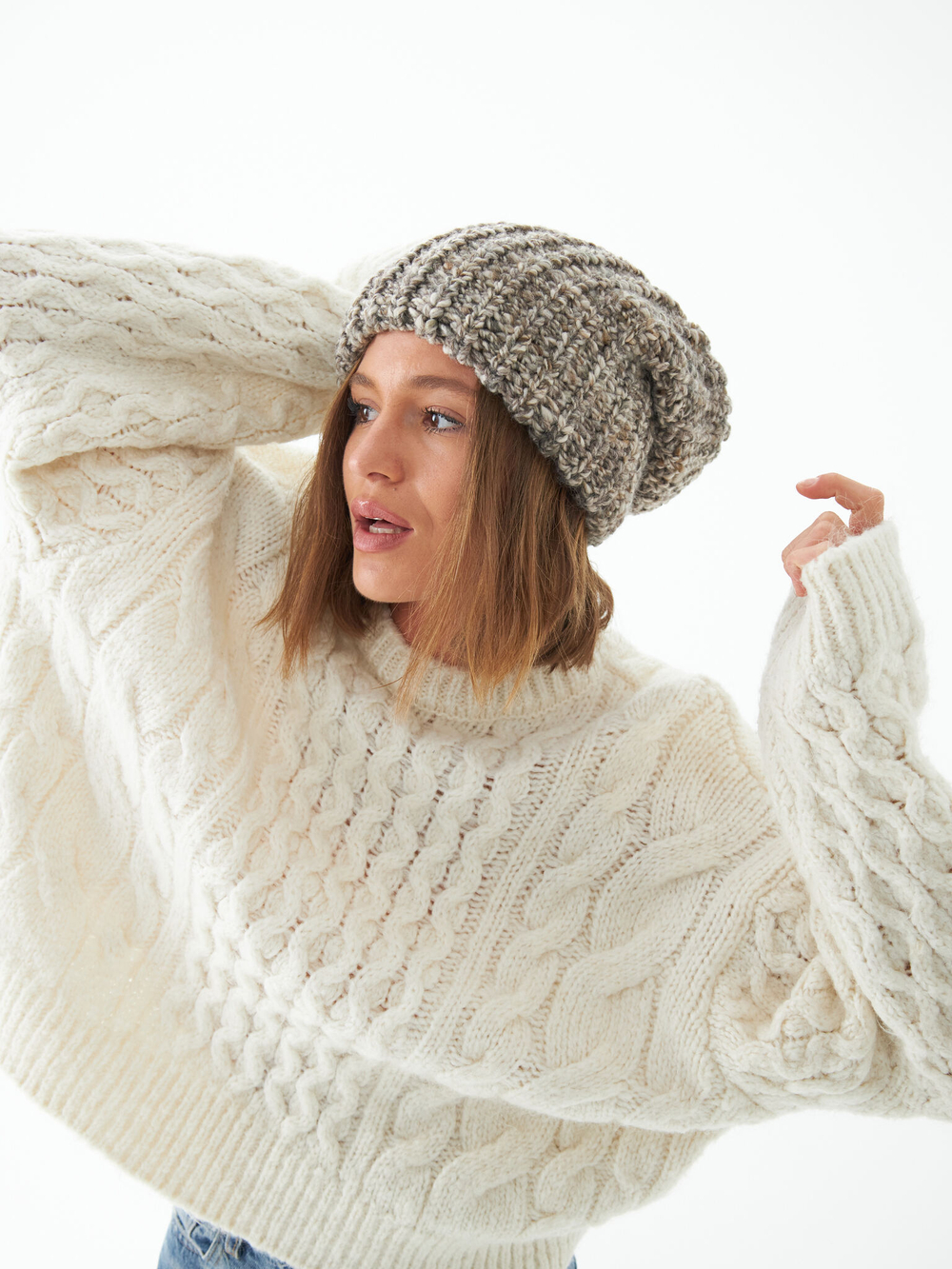 Шапка женская "GRAY OVERSIZE"