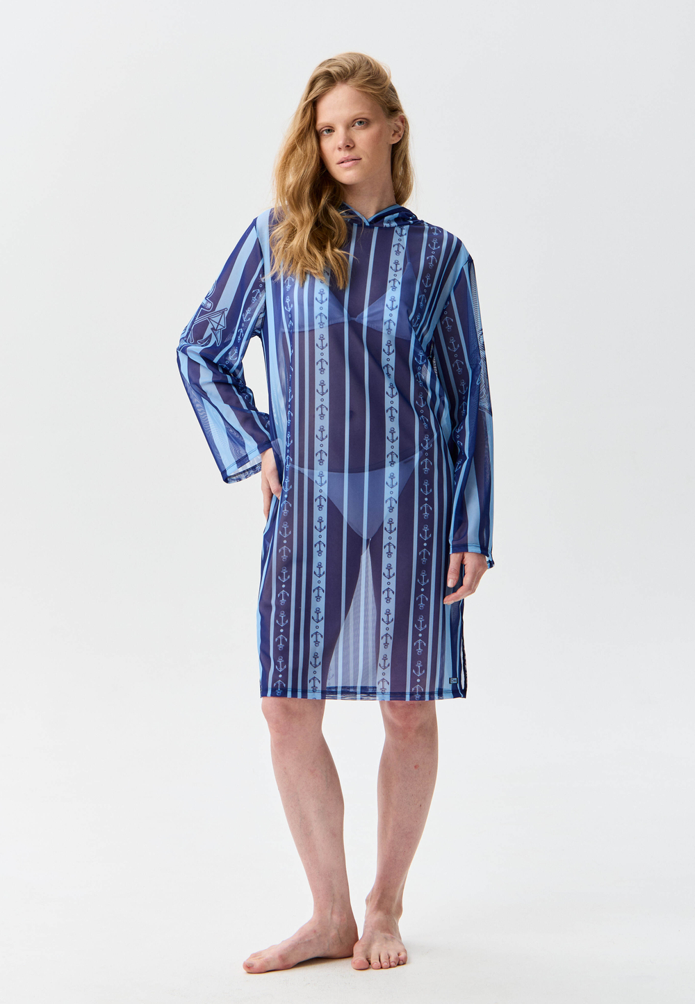 Туника женская короткая из сетки "YACHT"