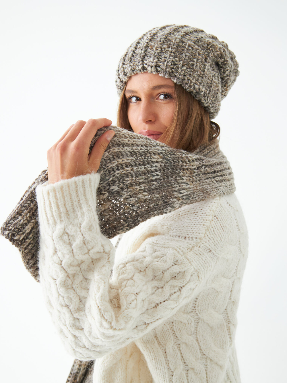 Шапка женская "GRAY OVERSIZE"