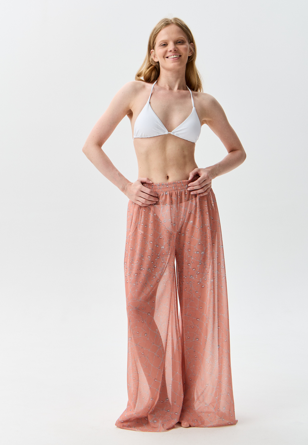 Брюки-палаццо женские пляжные "SHELL"