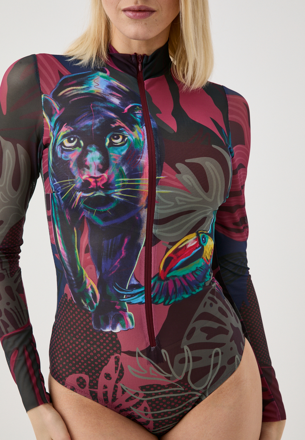 Купальник для загара с молнией "PANTHER"