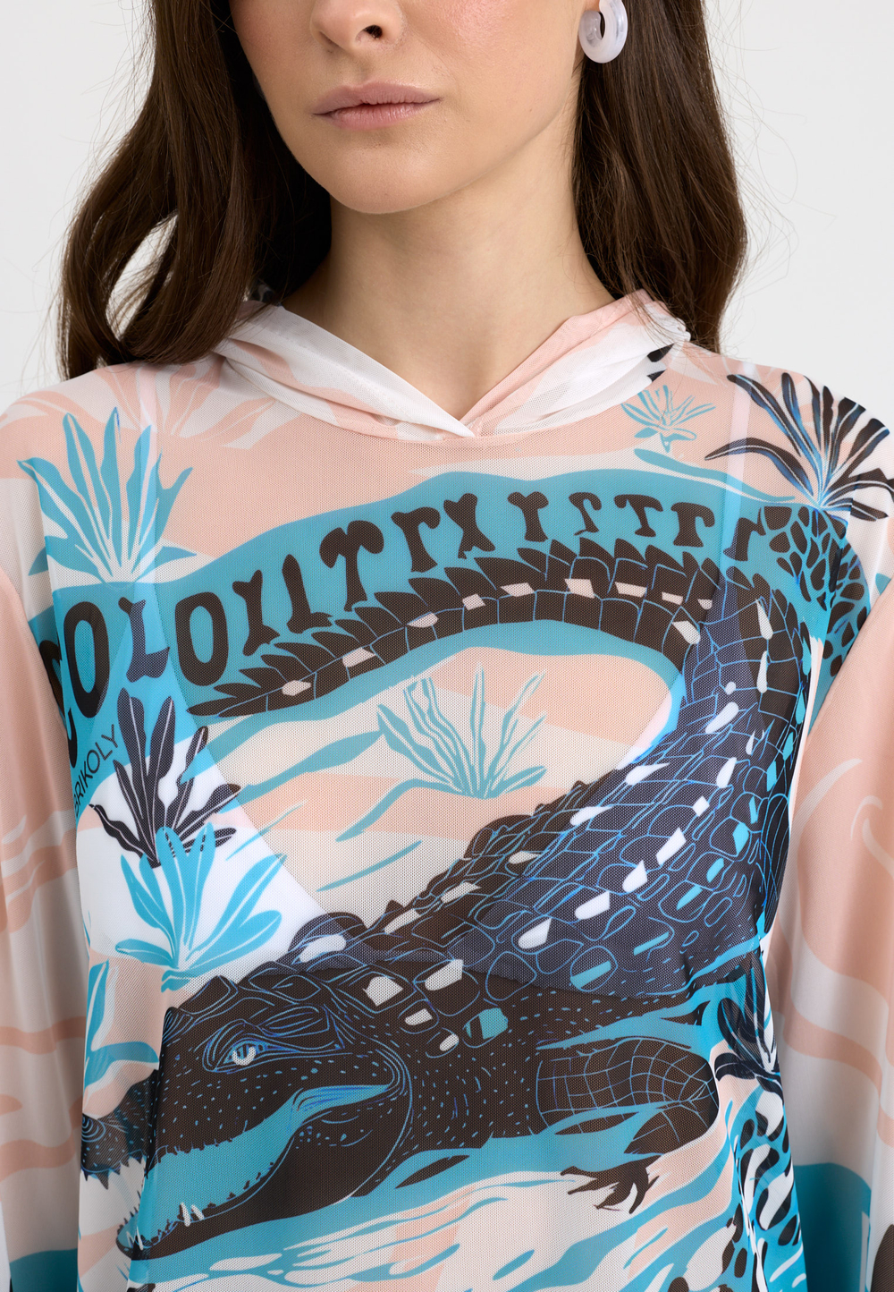 Туника женская короткая из сетки "COCO"