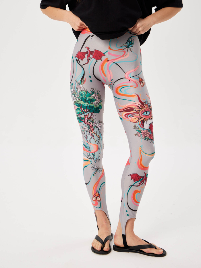 Леггинсы женские с тату "WOMEN DRAG"