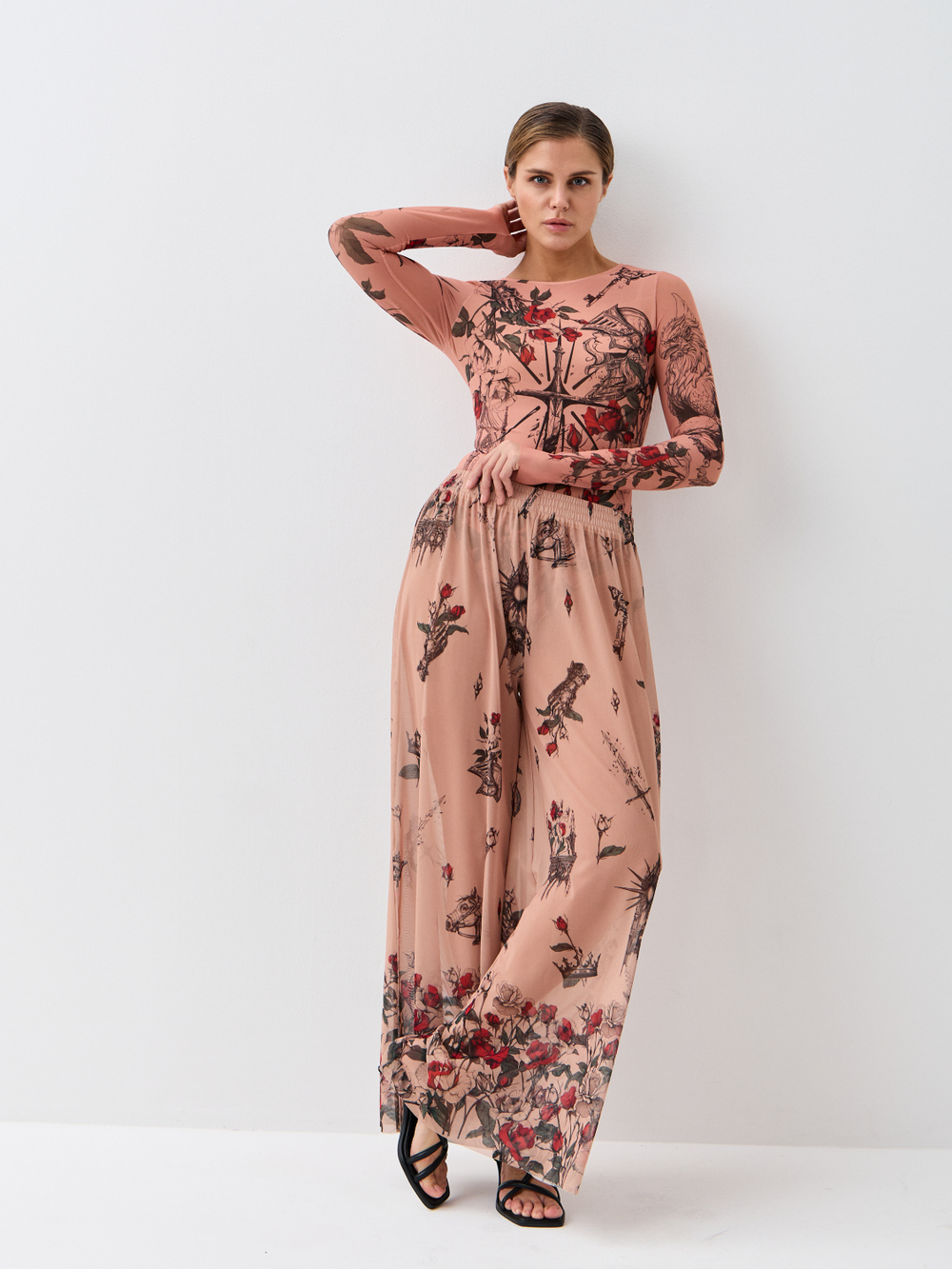 Брюки-палаццо женские пляжные "MEDIEVAL"