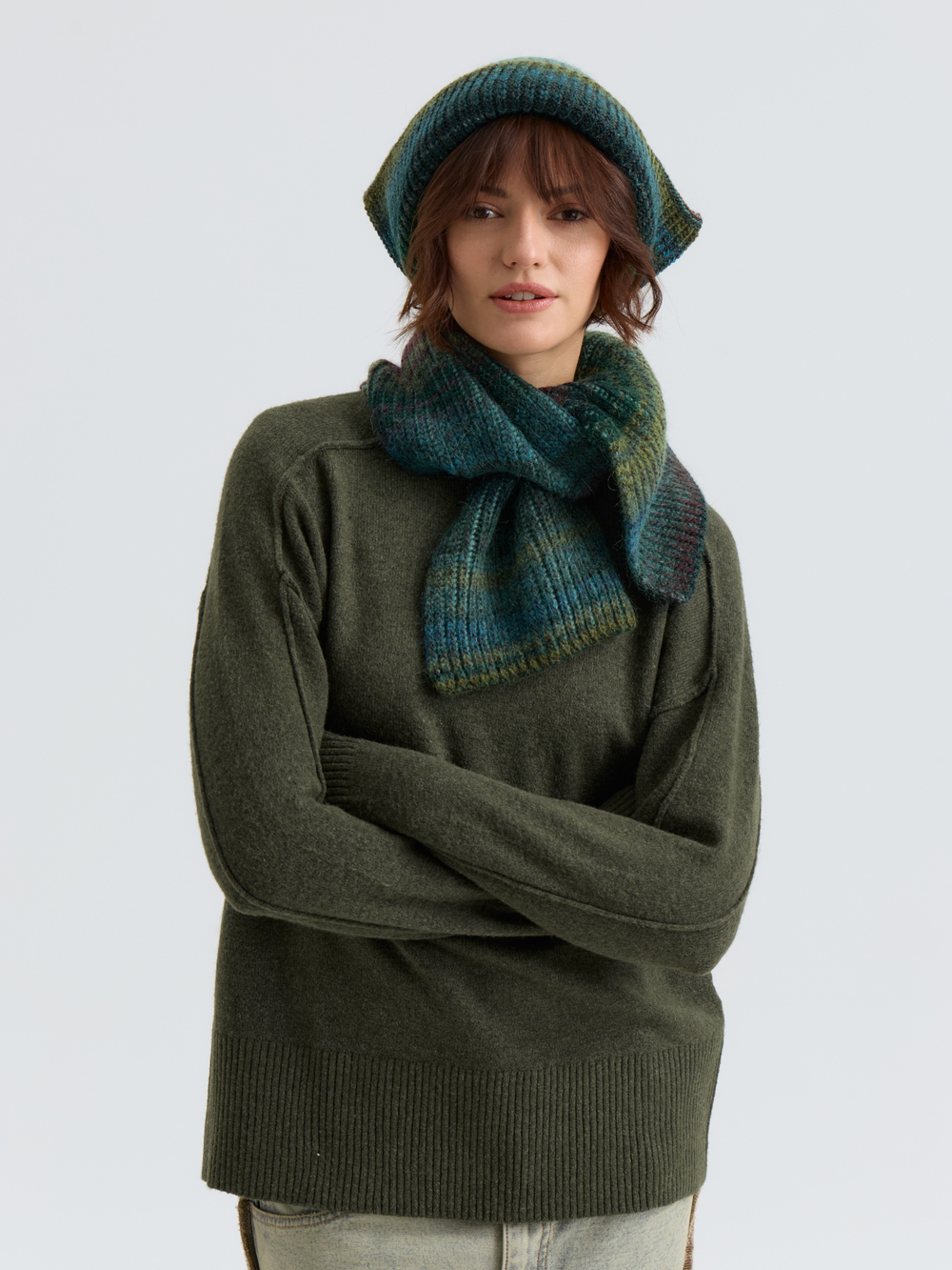 Шапка женская двусторонняя "FOREST LISSE"