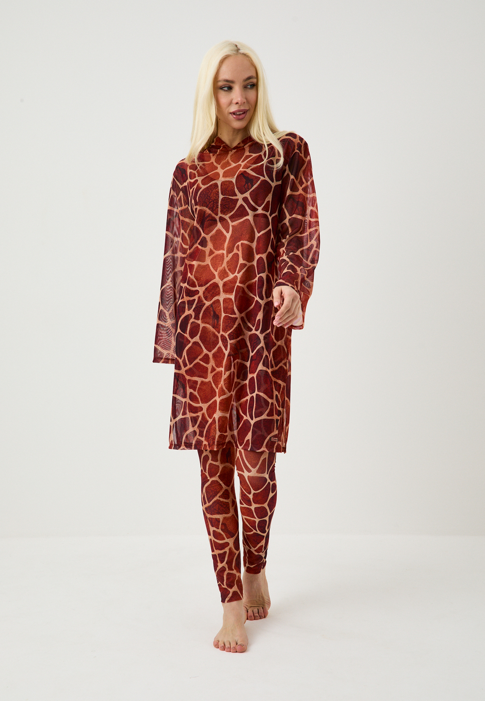 Туника женская короткая из сетки "GIRAFFE"