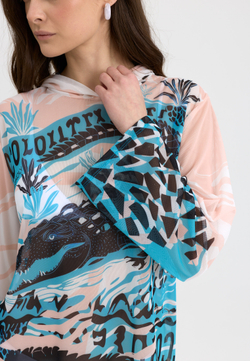 Туника женская короткая из сетки "COCO"