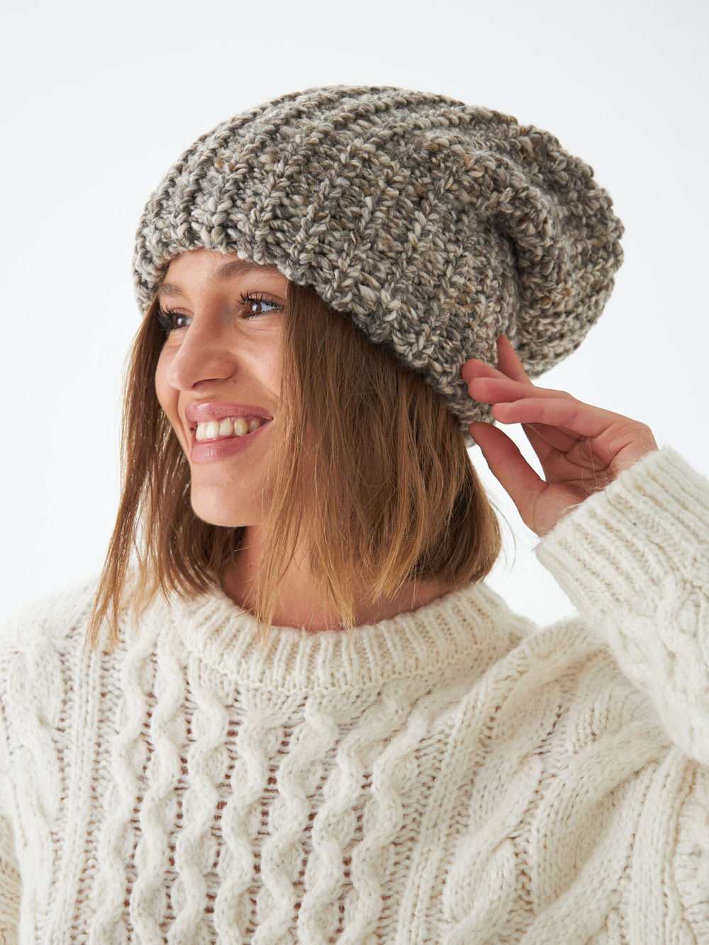 Шапка женская "GRAY OVERSIZE"
