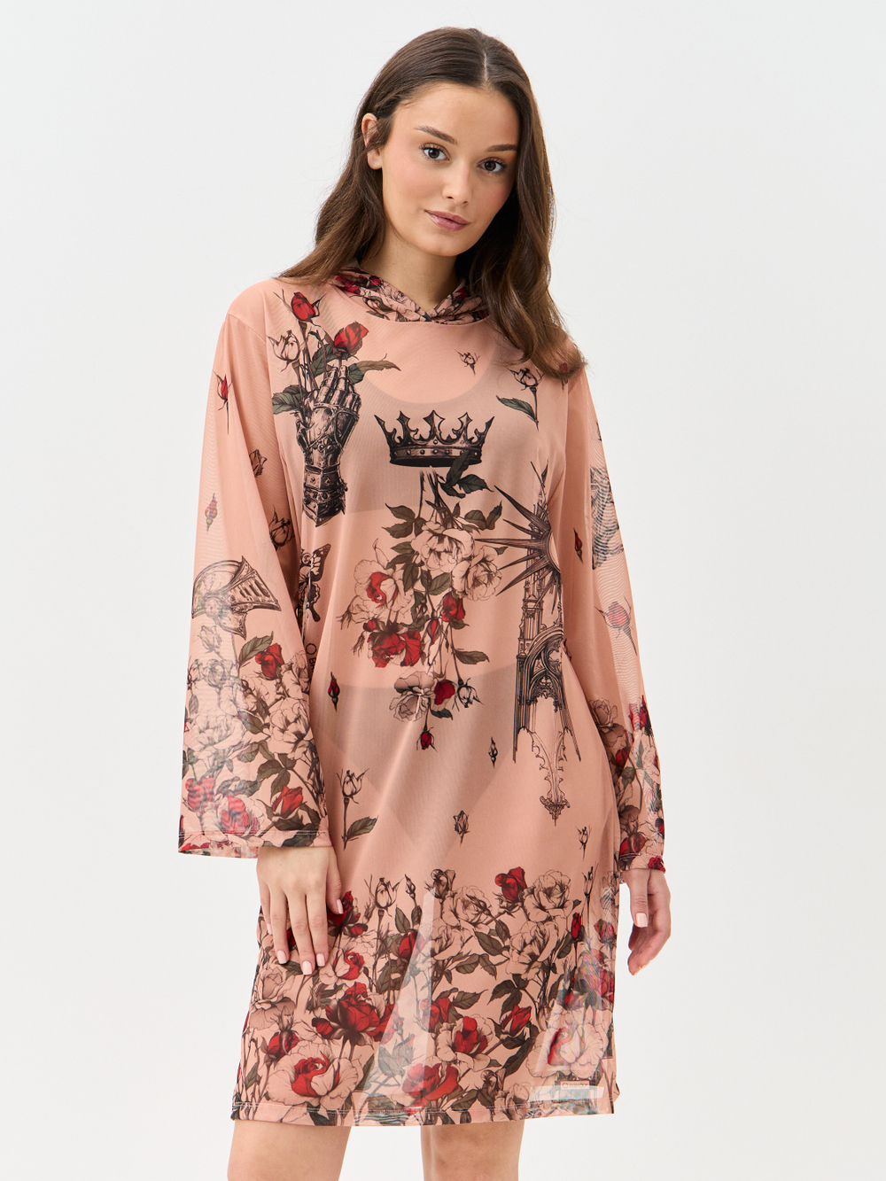 Туника женская короткая из сетки "MEDIEVAL"