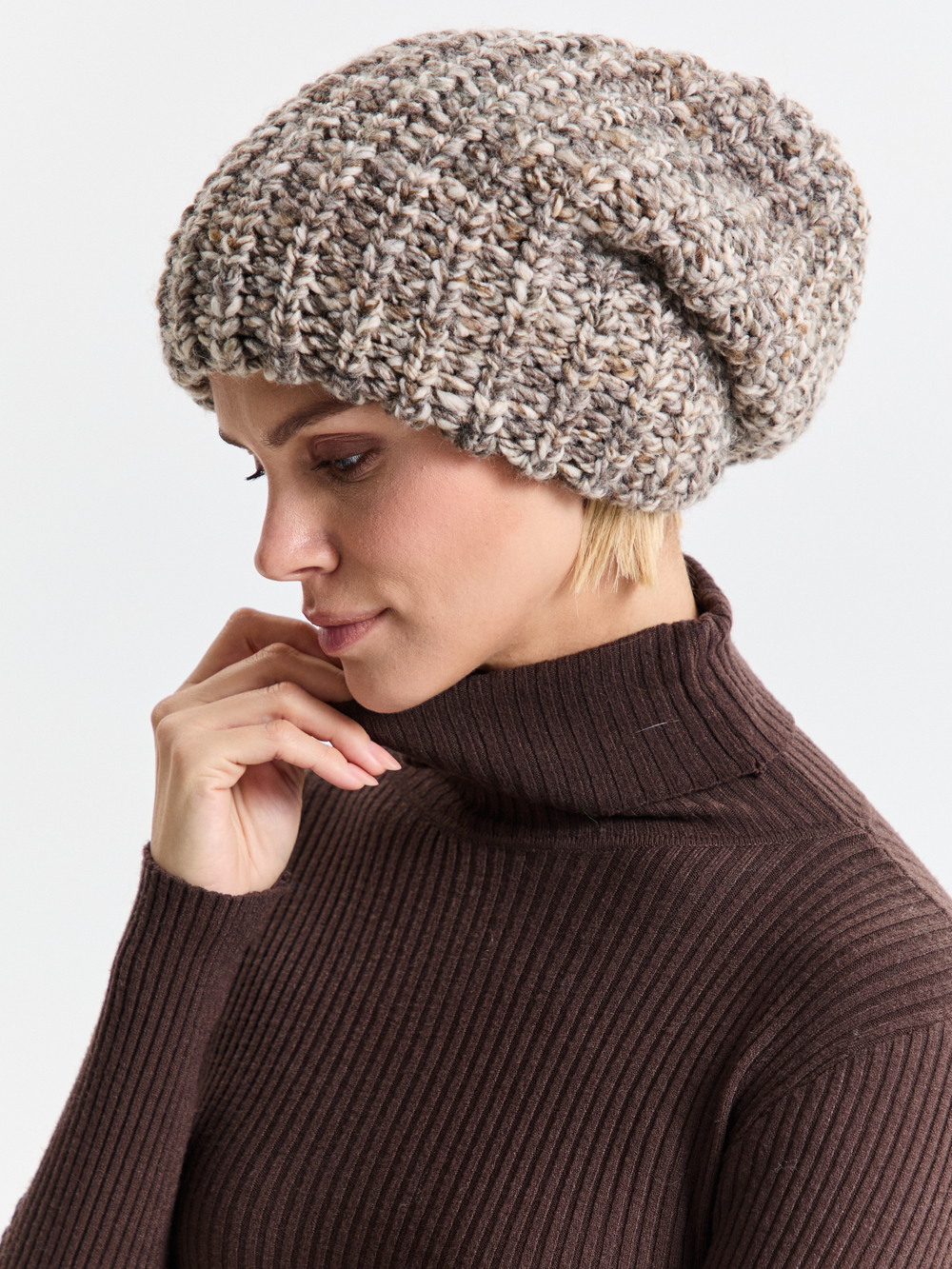 Шапка женская "GRAY OVERSIZE"