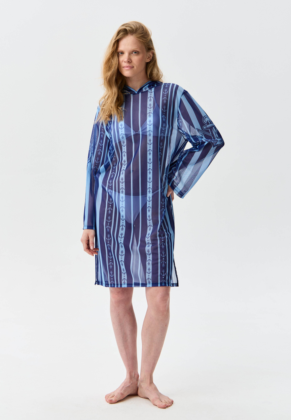 Туника женская короткая из сетки "YACHT"