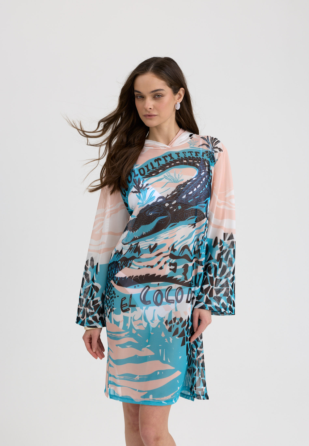 Туника женская короткая из сетки "COCO"