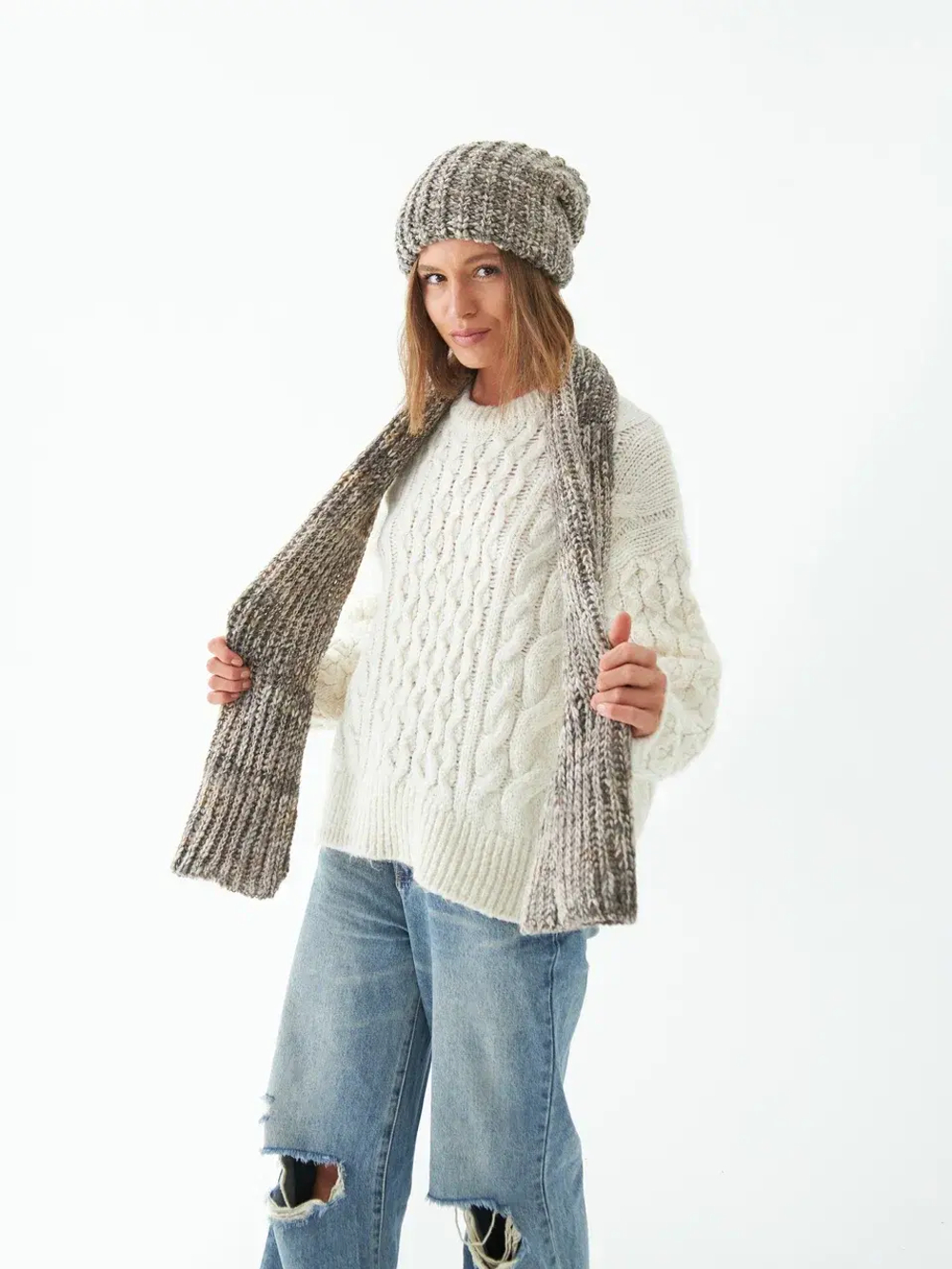 Шарф женский "GRAY OVERSIZE"
