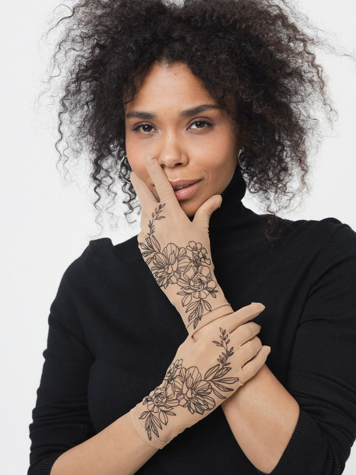 Перчатки женские "Flowers"