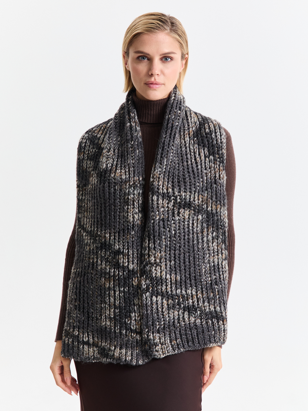 Шарф женский "OVERSIZE DARK GRAY"