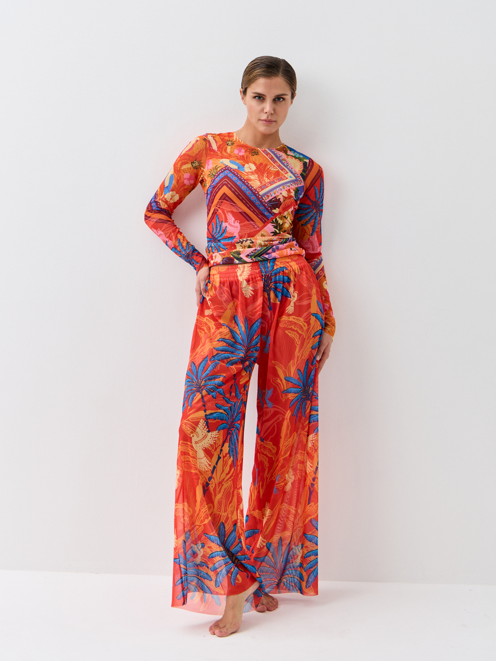 Брюки-палаццо женские пляжные "SHAWL"