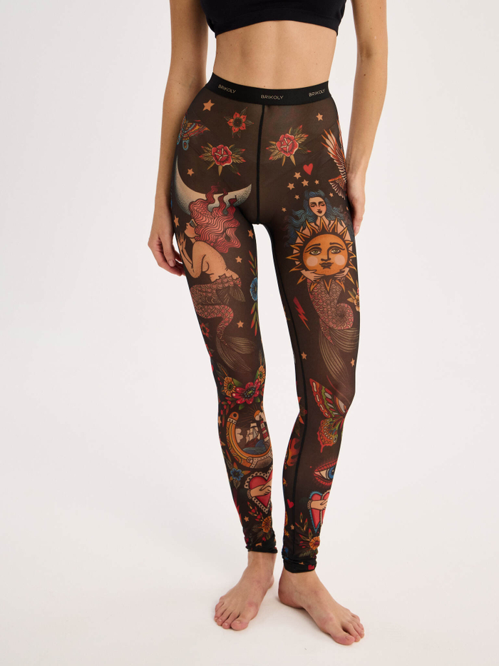 Леггинсы женские из сетки "BLACK OLD"