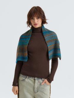 Шарф женский "BROWN BLUE LISSE"