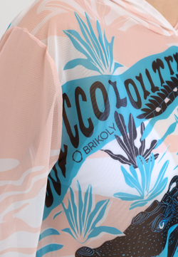 Туника женская короткая из сетки "COCO"