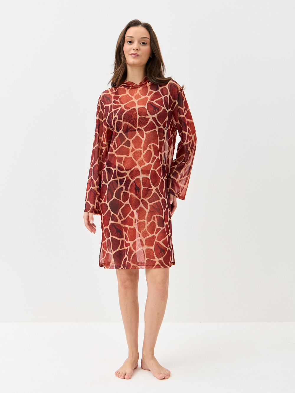 Туника женская короткая из сетки "GIRAFEE"