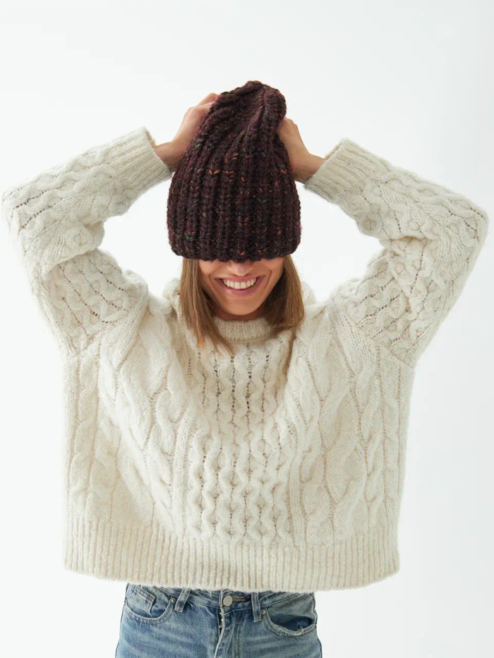 Шапка женская "BORDO OVERSIZE"