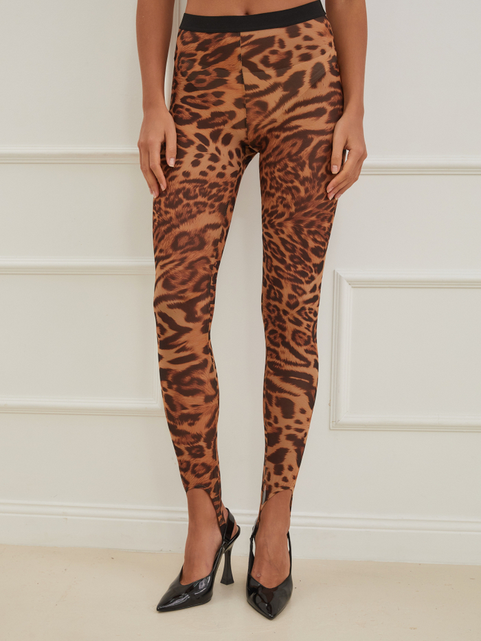 Леггинсы женские с тату принтом "LEOPARD"