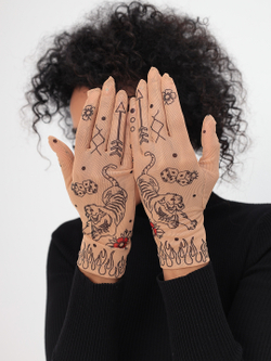 Перчатки женские "TigerTattoo"