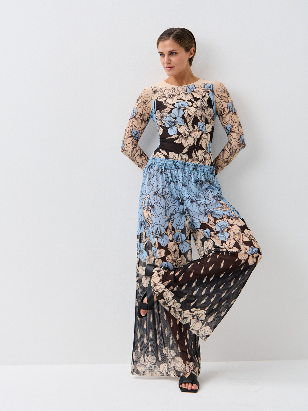 Брюки-палаццо женские пляжные "IRIS"