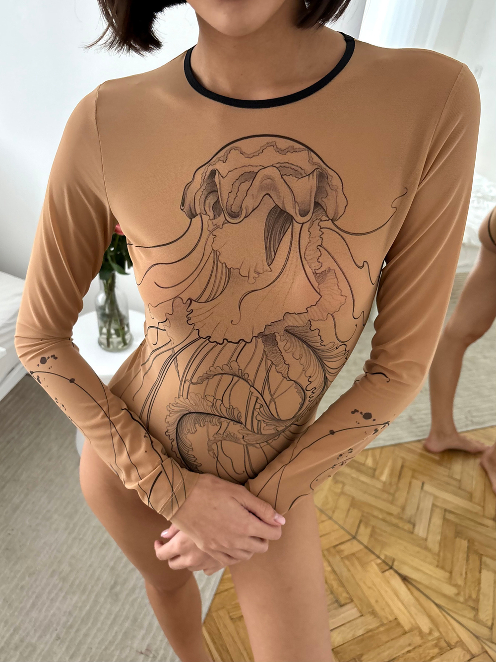 Боди женское с длинным рукавом "JELLYFISH"