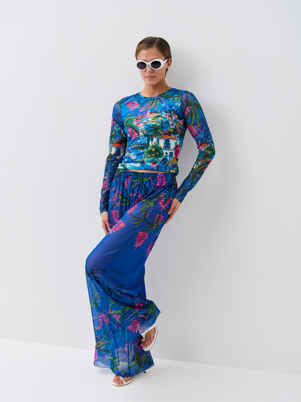 Брюки-палаццо женские пляжные "CYPRUS"