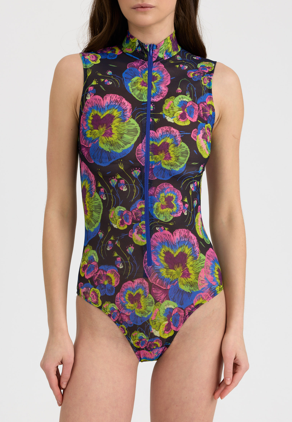 Купальник женский без рукавов с молнией "VIOLET"