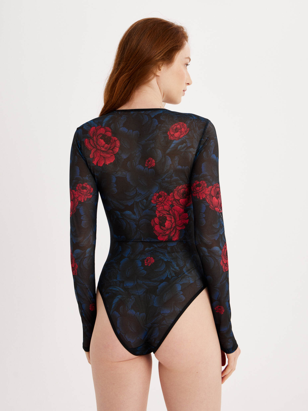 Боди женское с длинным рукавом "PEONY"