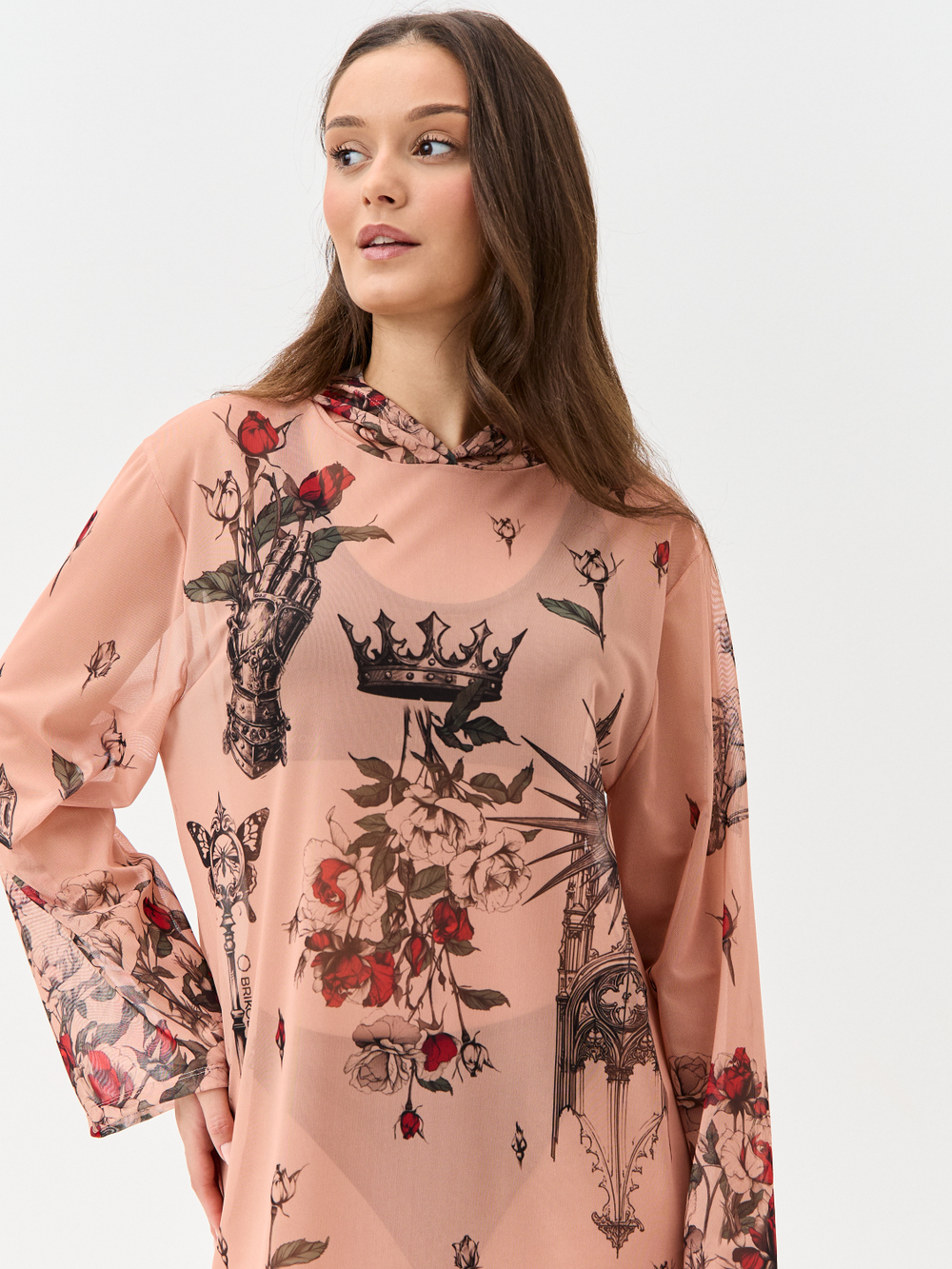 Туника женская короткая из сетки "MEDIEVAL"