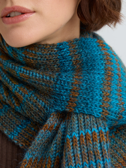 Шарф женский "BROWN BLUE LISSE"
