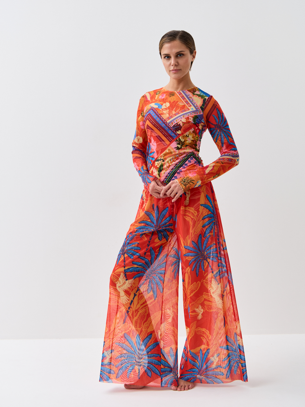 Брюки-палаццо женские пляжные "SHAWL"