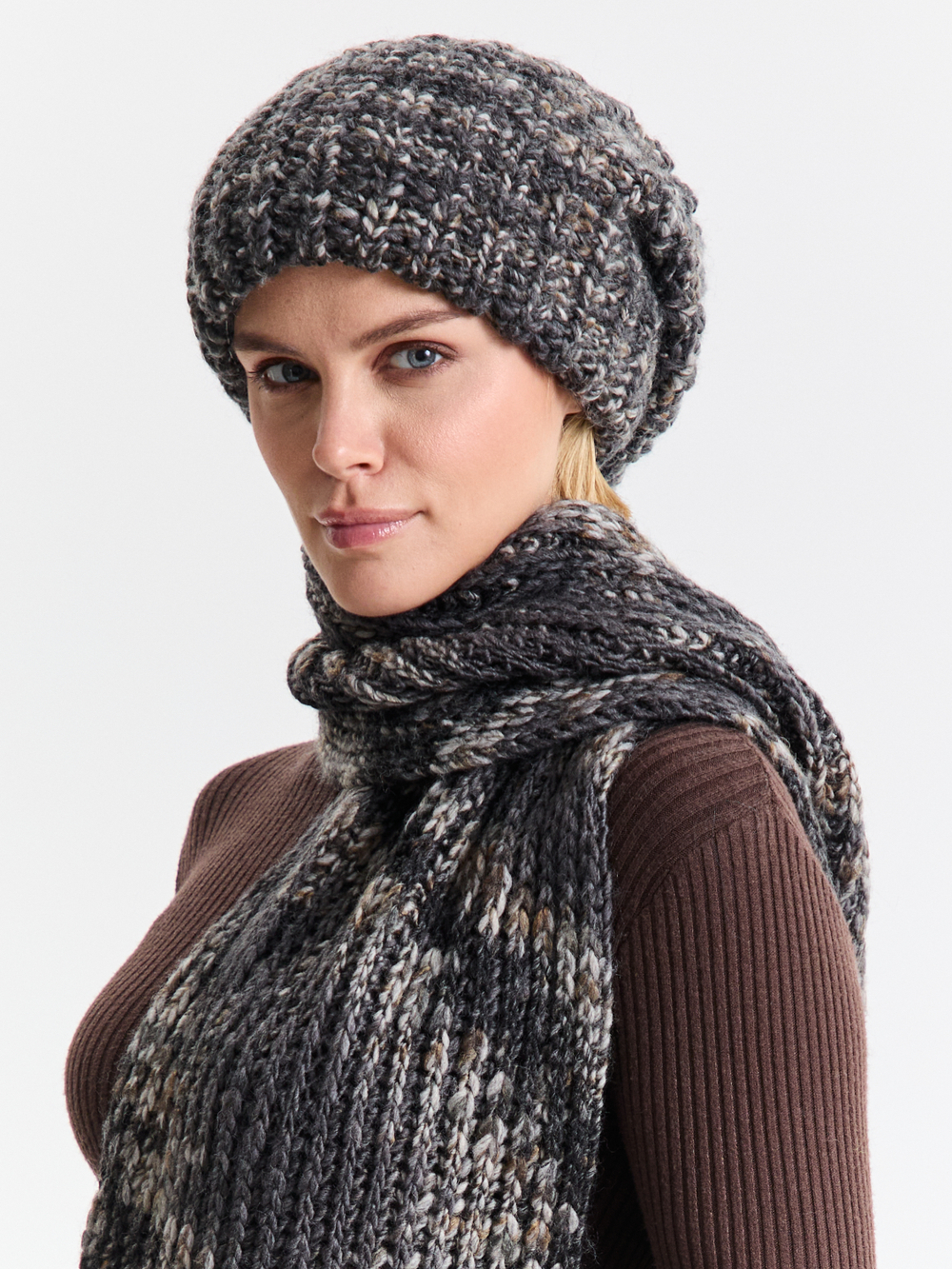 Шапка женская "OVERSIZE DARK GRAY"