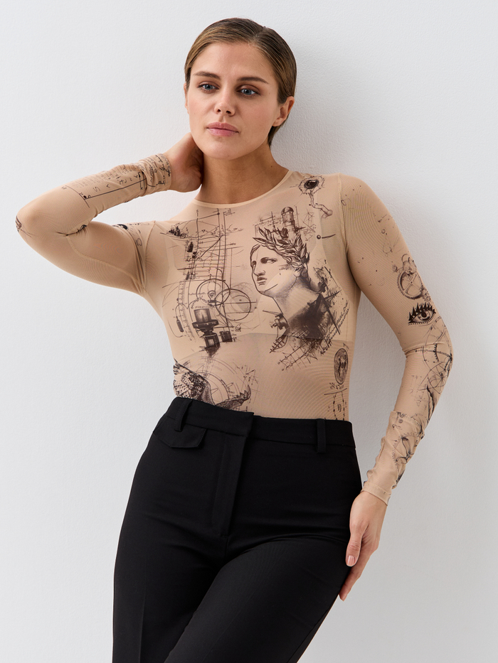 Боди женское с длинным рукавом "ALCHEMIST"