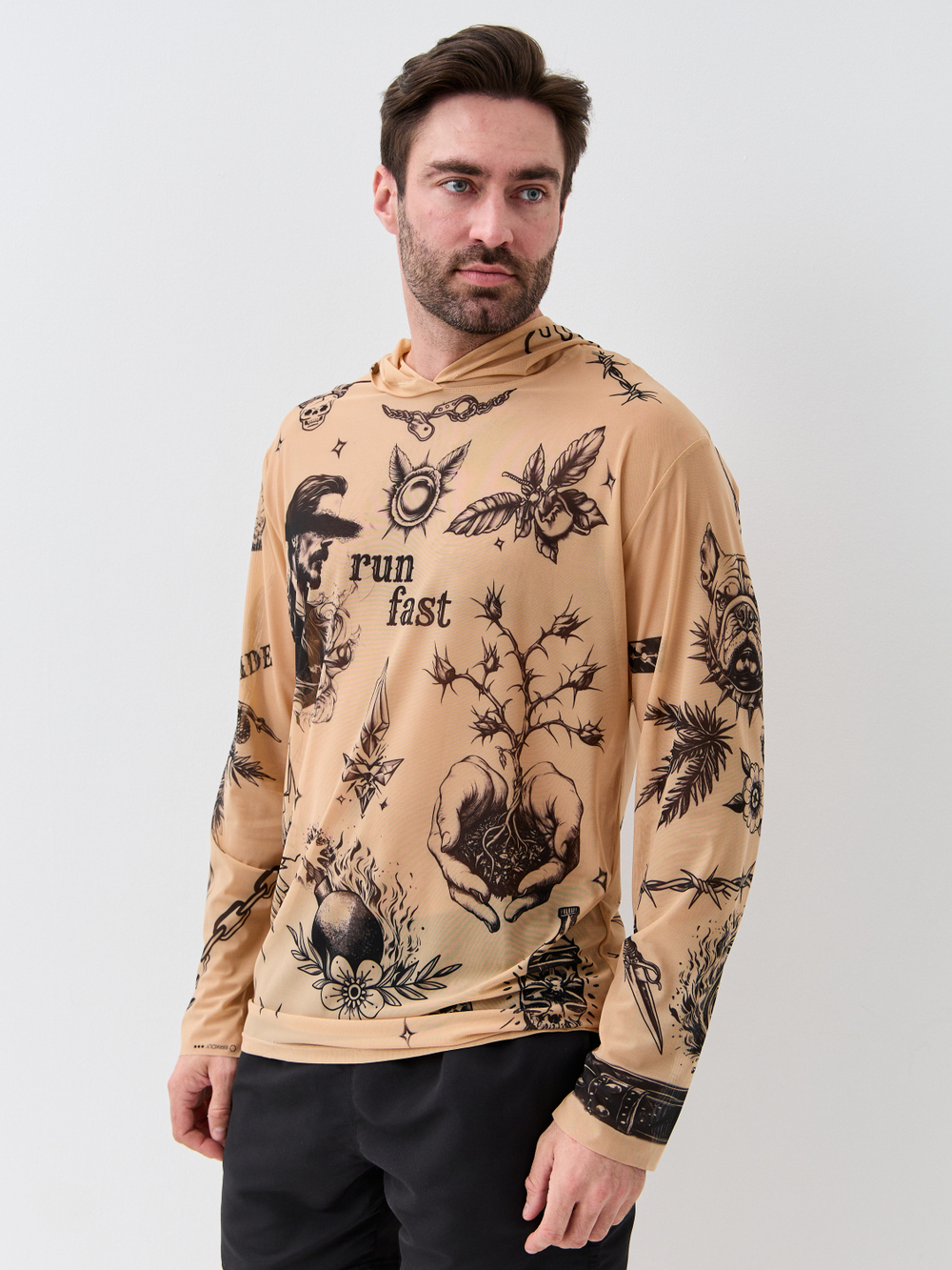 Лонгслив мужской для загара "BIKER"