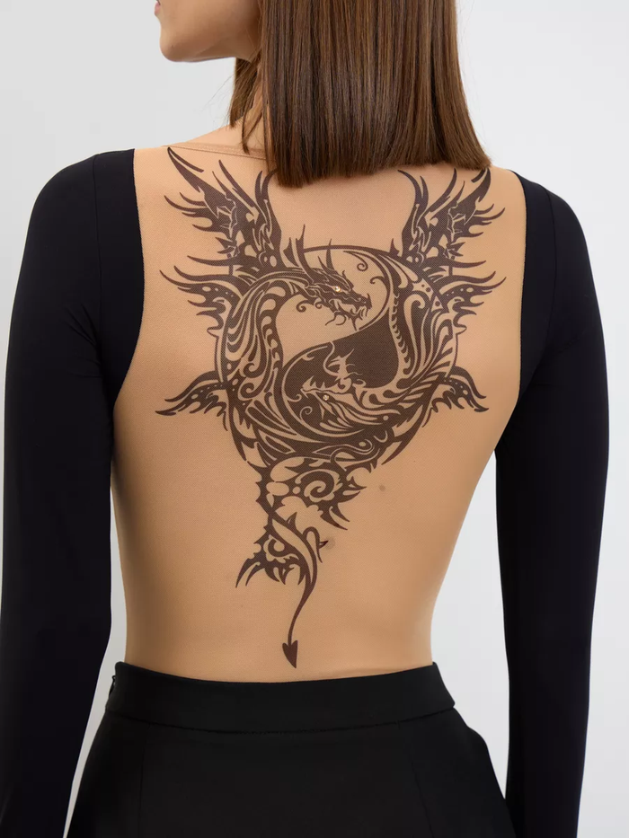 Боди женское с открытой спиной "DRAGON NY"