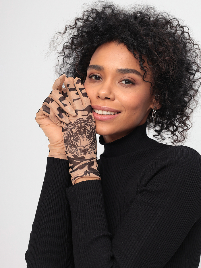 Перчатки женские "Tiger Face"